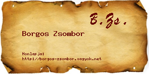 Borgos Zsombor névjegykártya
